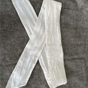 120 % Lino White Linen Waist Belt